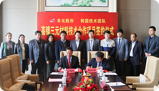 豐元股份與原韓國(guó)LG研究所所長(zhǎng)金佑成博士技術(shù)團(tuán)隊(duì)簽約